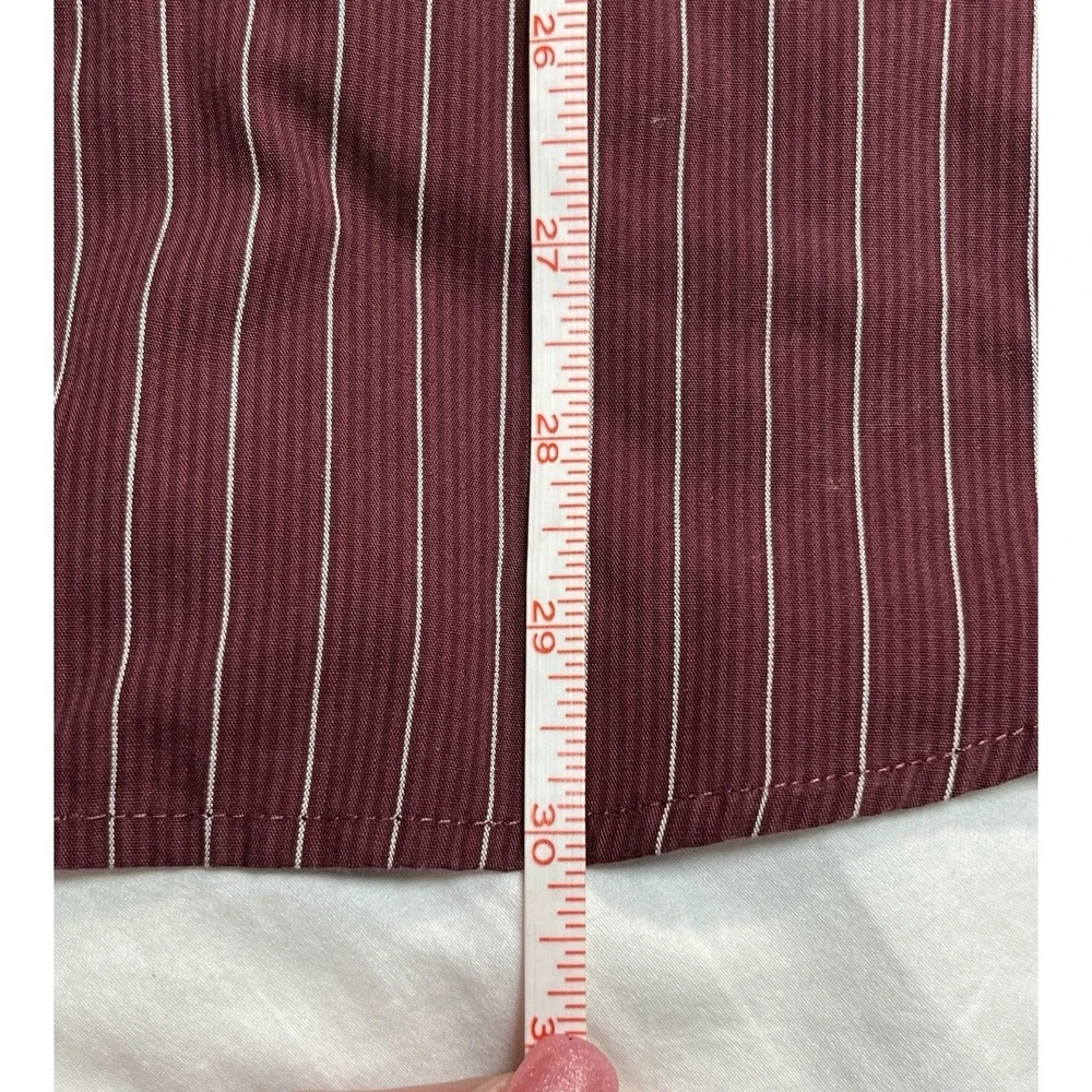 Texas A&M Aggies Antigua Button Down Shirt Men's M Maroon Stripes Long Sleeve - Picture 11 of 14